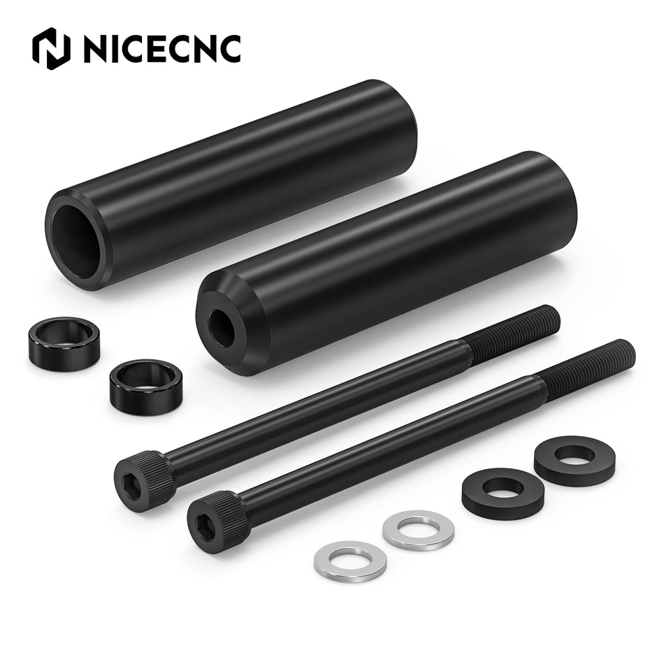NICECNC 6.5" Upper Shock Mount Frame Sliders for Harley	Forty Eight Dark Custom XL1200X Sportster 883 XL883