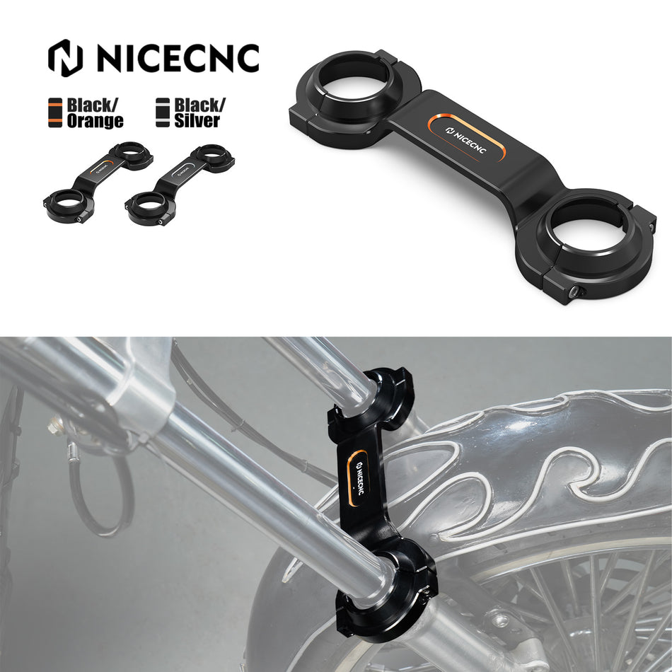NICECNC Fork Brace Stabilizer For Harley Dyna Low Rider EFI FXDLI Super Glide FXD Sportster 1200 Custom XL1200C 883 XLH883