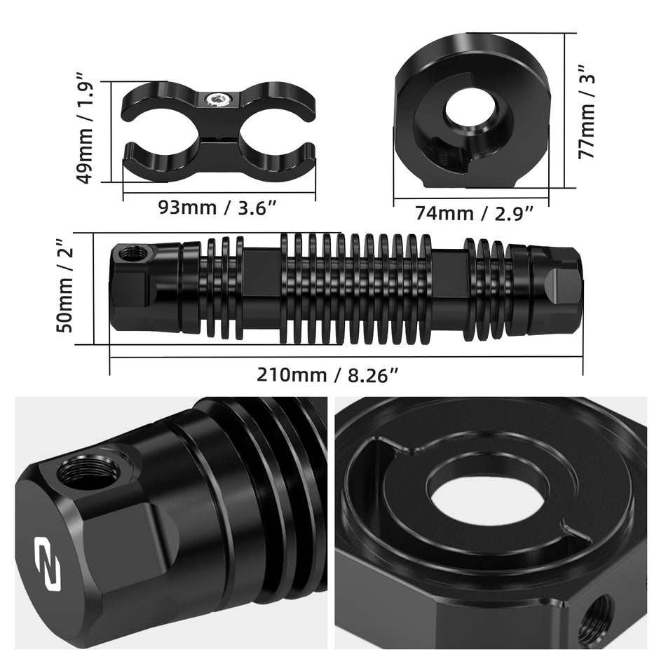 NICECNC Modular Dual Oil Cooler Set for Harley Electra Glide Ultra Classic FLHTCU Street Glide CVO FLHXSE
