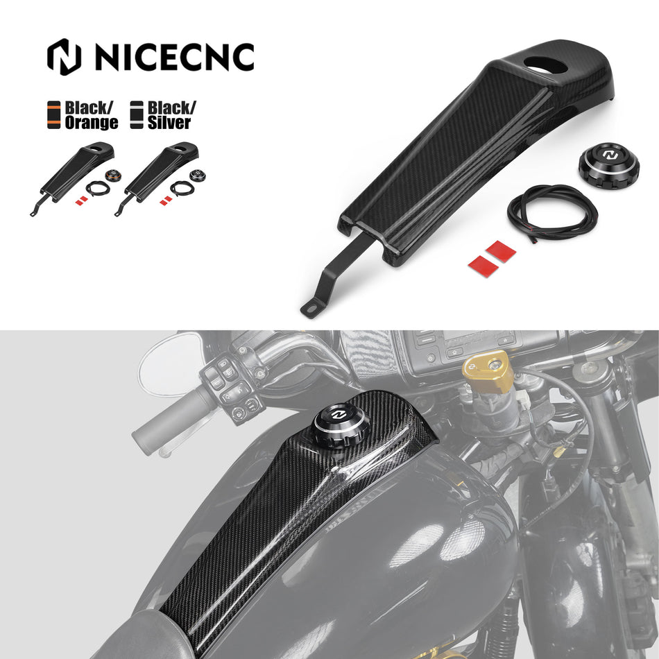NICECNC Gas Tank Dash Console Insert Cap Kit for Harley Electra Glide Revival Road Glide Ultra FLTRU Street Glide FLHX ST FLHXST