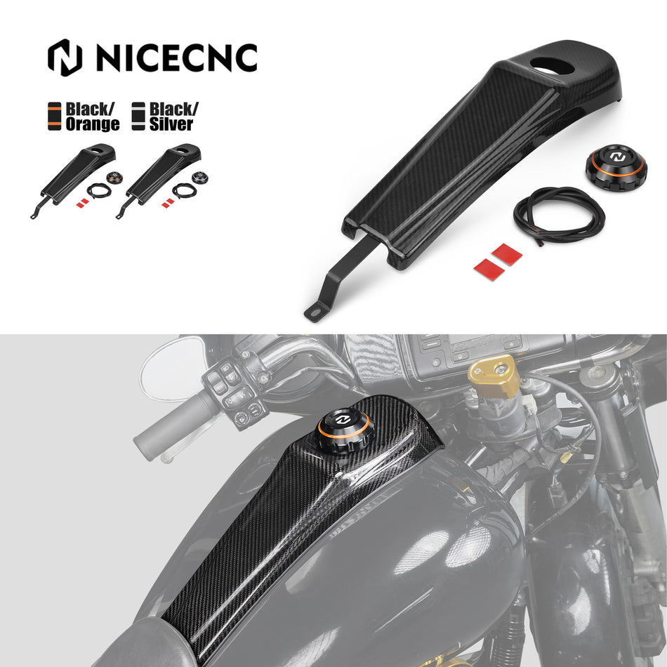 NICECNC Gas Tank Dash Console Insert Cap Kit for Harley Electra Glide Revival Road Glide Ultra FLTRU Street Glide FLHX ST FLHXST