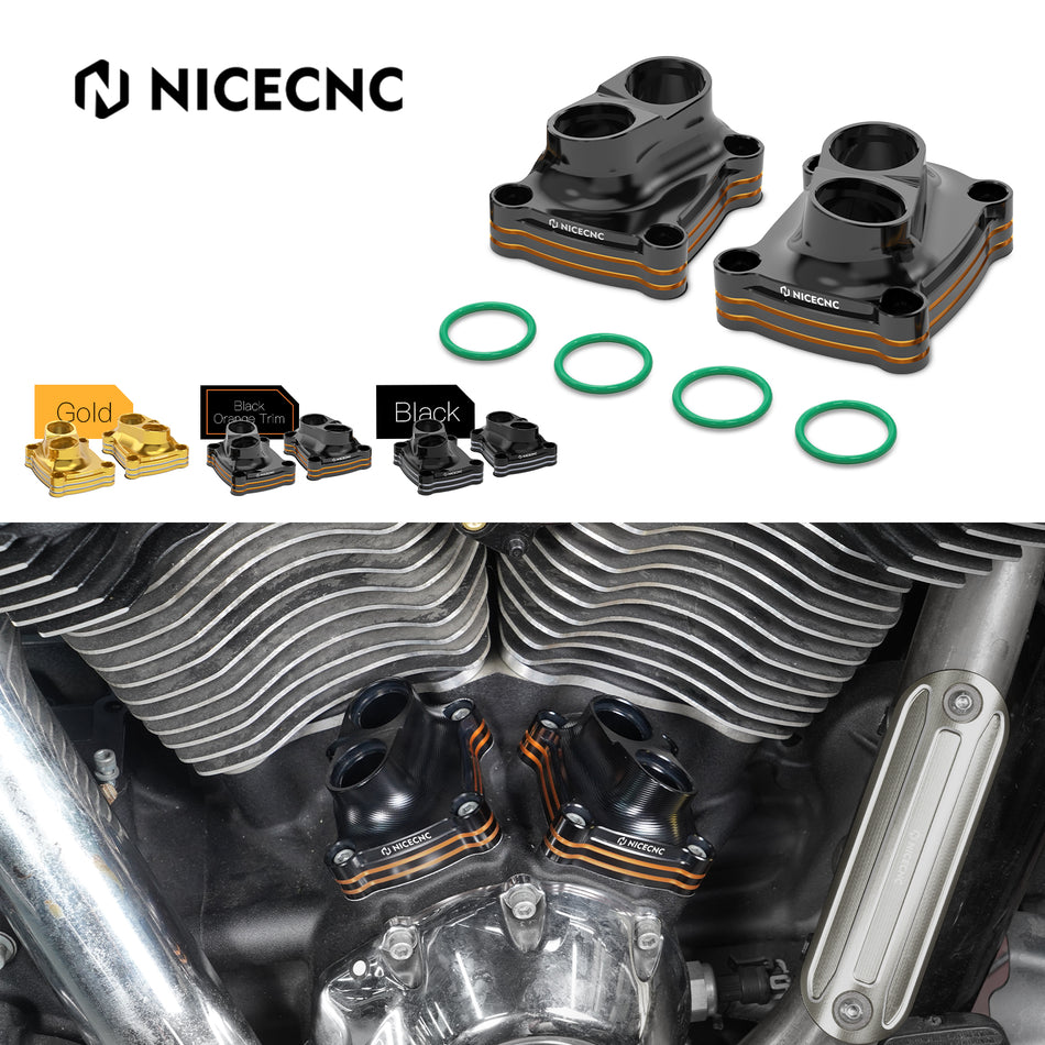 NiceCNC Tappet Covers M8 Engine For Harley 2017-2023 Electra Glide Road King FLHR CVO Street Glide Road Glide Ultra Limited Tri Glide