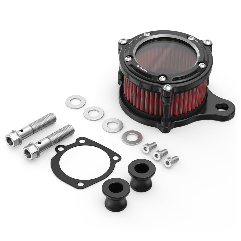 NICECNC Clear Air Cleaner Kit for Harley	Forty Eight Dark Custom XL1200X Iron 883 XL883N Sportster 1200 883