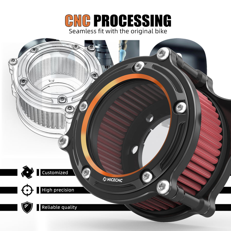 NICECNC Clear Air Cleaner Kit for Harley	Forty Eight Dark Custom XL1200X Iron 883 XL883N Sportster 1200 883