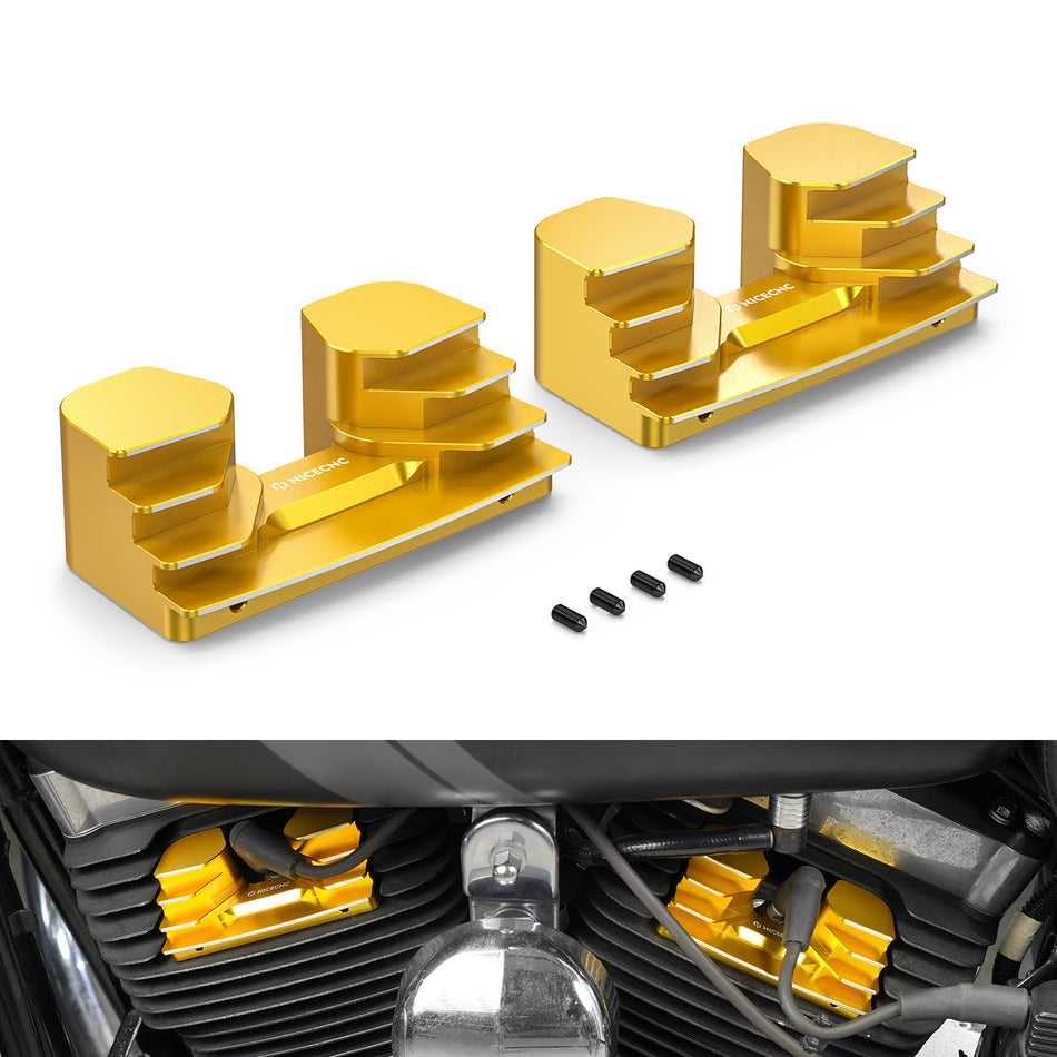 NICECNC Finned spark plug cover fit harley Dyna 1999-2017 Big V-twin Models