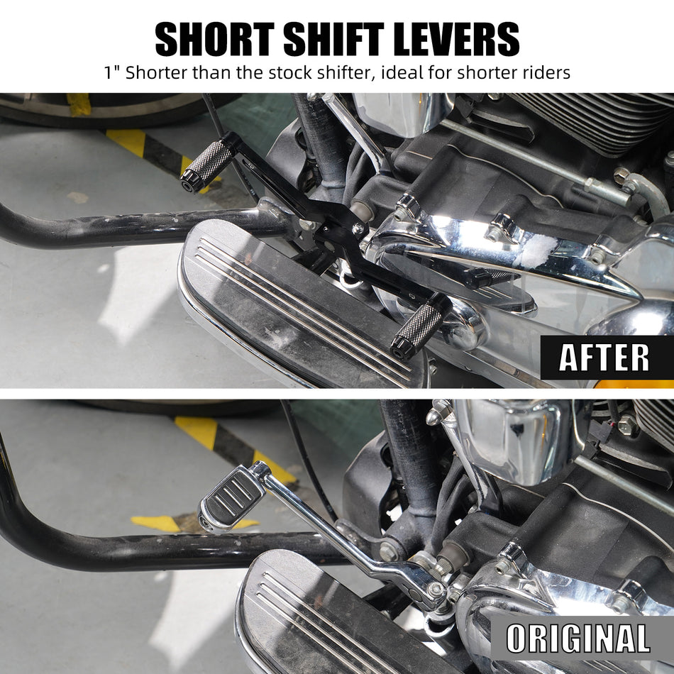 NICECNC Short Shifter Levers for Harley	Deluxe FLDE Fat Boy FLFB CVO Limited FLHTKSE Road Glide Ultra FLTRU
