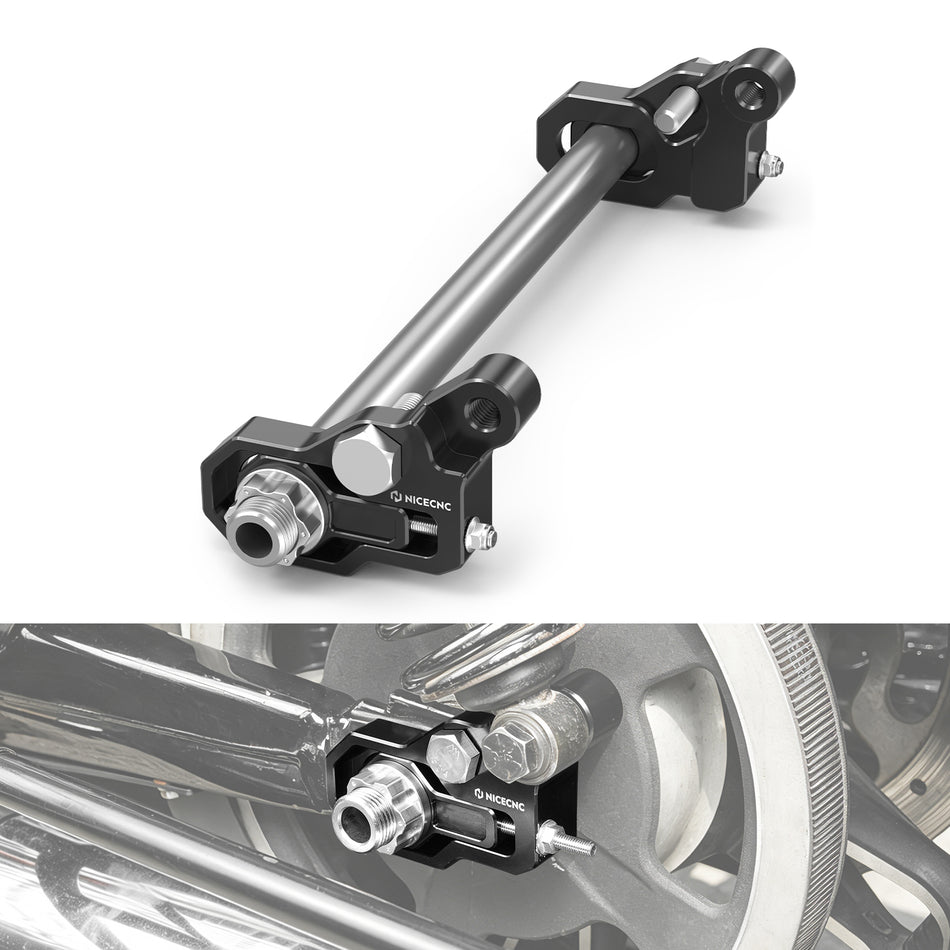 NICECNC Chain Adjuster Blocks Axle for Harley Electra Glide Standard FLHT Street Glide Trike FLHXXX