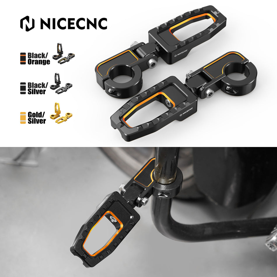 NiceCNC Engine Bumper Footpeg Footrest For Harley Road King FLHR Electra Glide Standard FLHT Street Glide FLHX Ultra Limited Tri Glide