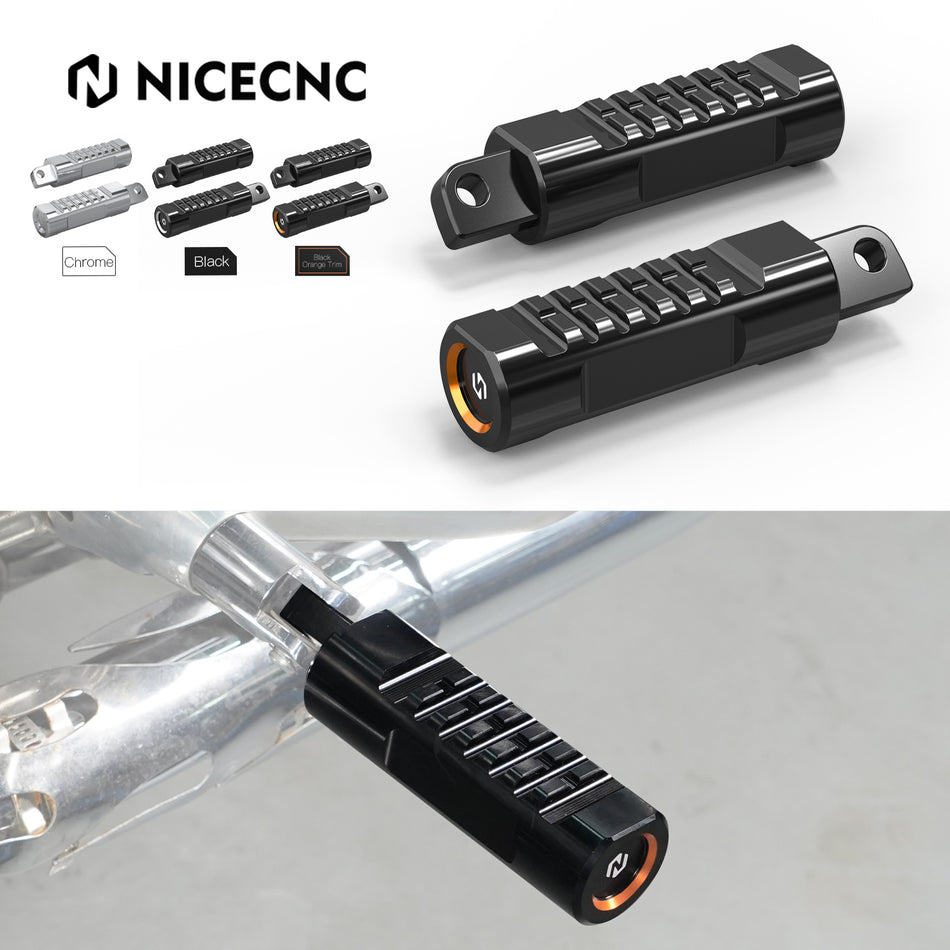 NiceCNC Footpegs Footrests Rider Footpeg For Harley Sportster 883 1200 Super Low XL883L XL1200T Iron 883 1200 XL1200NS Roadster XL1200CX