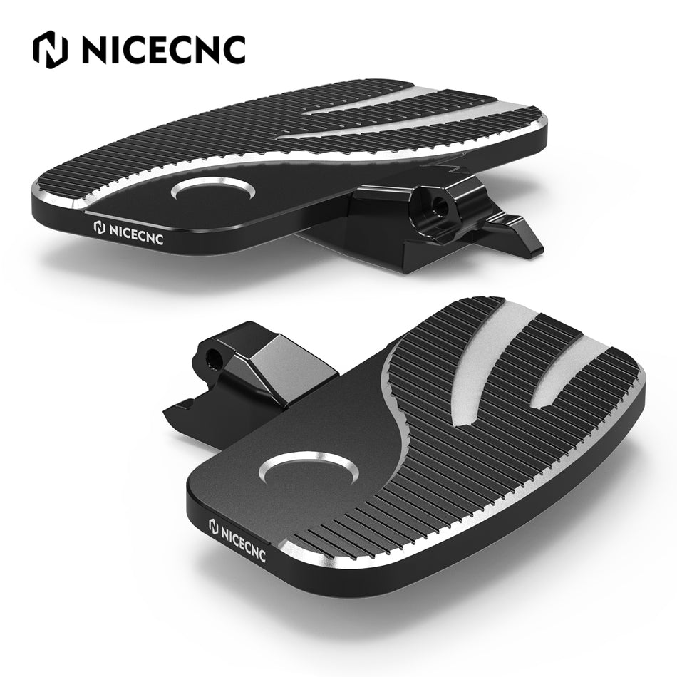 NICECNC Enlarged Rider Floorboards Foot Boards Pegs Rest Pedals For Can-Am Ryker 600 900 ACE