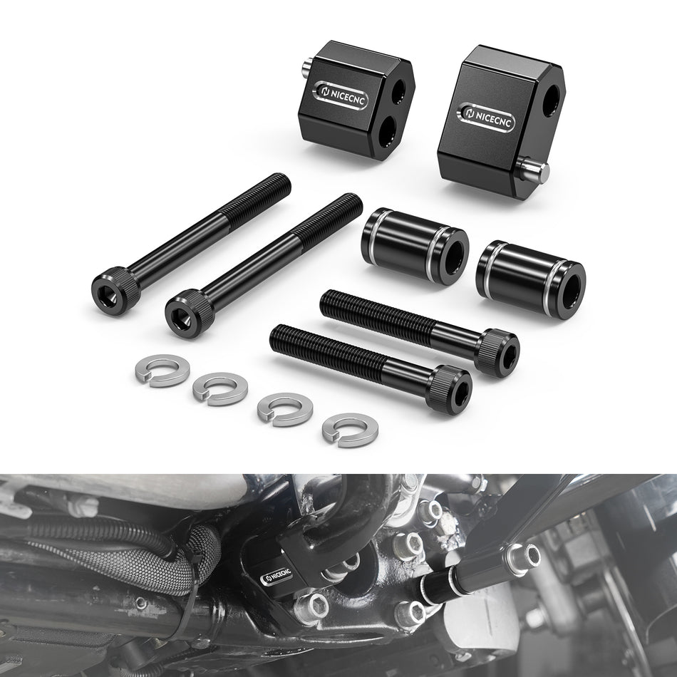 NICECNC Driver Floorboard Extenders Kit for Harley Electra Glide Street Glide Road Glide ST FLHXST Trike FLHXXX