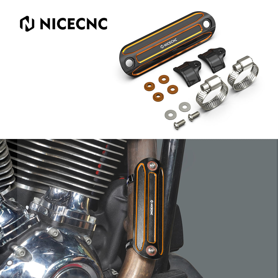 NiceCNC CNC aluminium Exhaust Pipe Heat Shield For Harley Road King FLHR FLHRXS Electra Glide Street Glide Road Glide FLTRX Ultra Limited