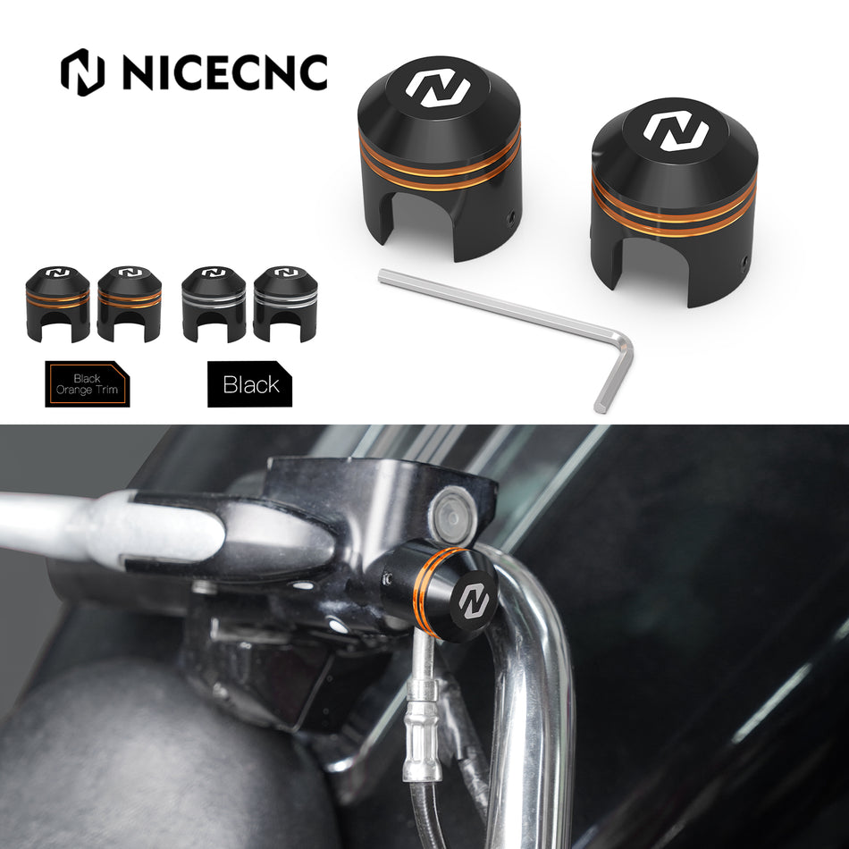 NiceCNC Brake Clutch Cables Ferrule Covers For Harley 2014-2020 Street Glide FLHX /Special FLHXS Road King FLHR Electra Glide Standard