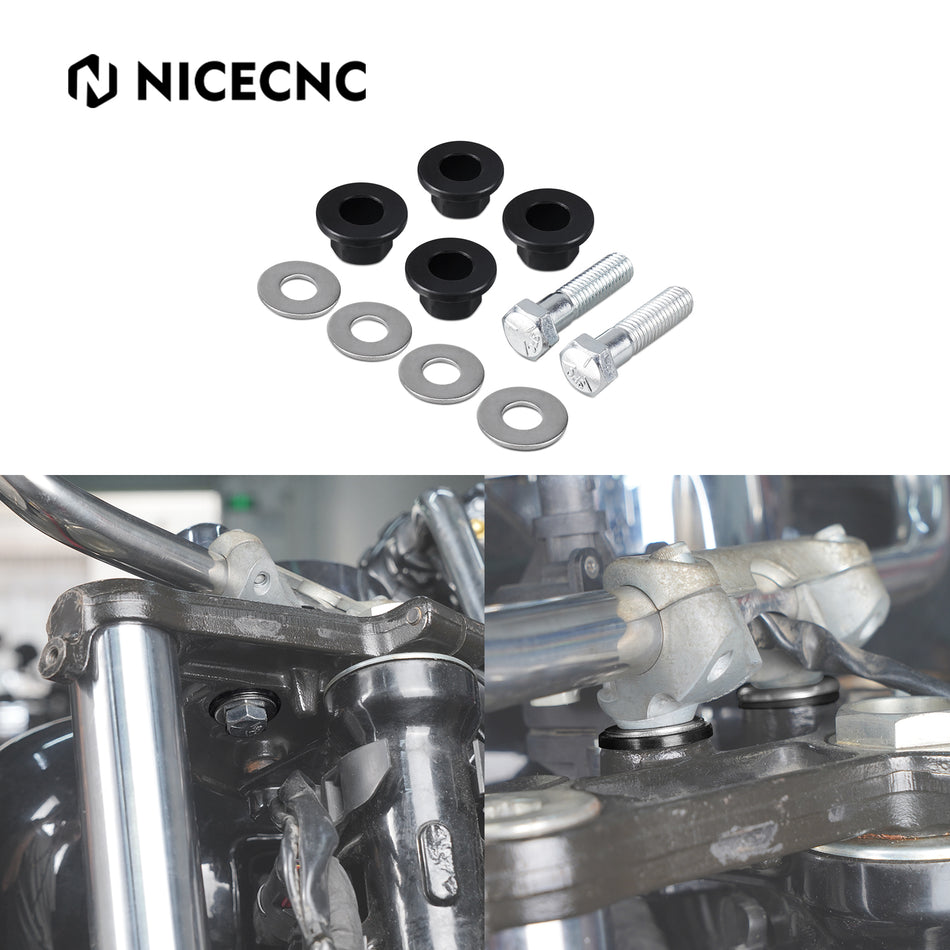 NiceCNC Motorcycle Handlebar Riser Bushings Mount Kit For Harley Touring Street Glide FLHX 2017-2024 Road King FLHR 1994-2022 Softail