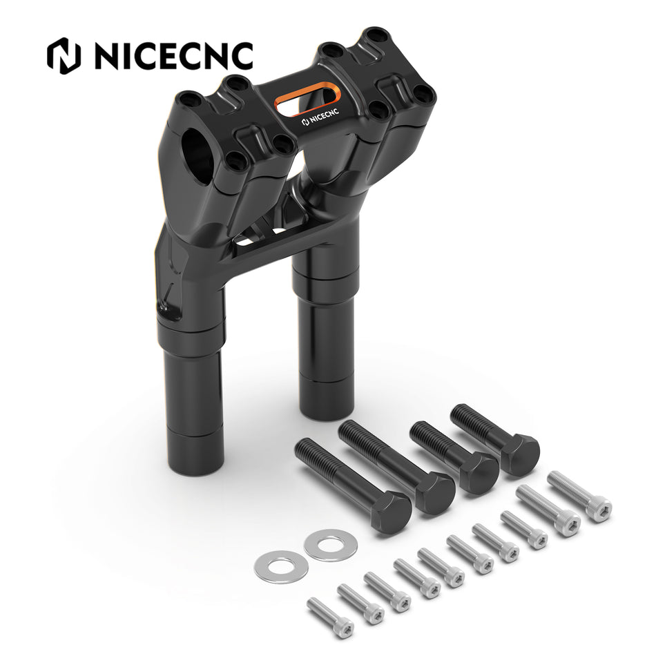 NICECNC Kickback 1-1/8" Handlebar Riser Kit For Harley Road King Tri Electra Glide Freewheeler
