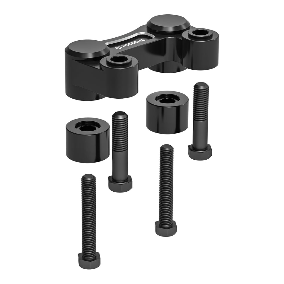 NICECNC Handlebar Riser Pull Back Plate Relocation Bracket For Harley