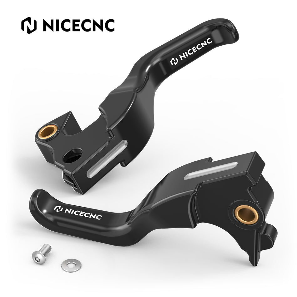 NICECNC 2-Finger Short Brake Clutch Levers For Harley Sportster 1200 48 XL Iron 883 XL883N