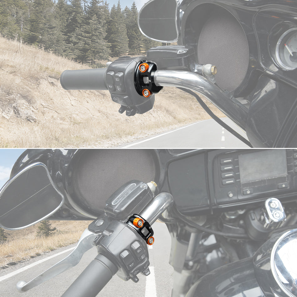NICECNC Brake Master Cylinder & Clutch Lever Perch Half Clamp Kit For Harley Road Street Glide