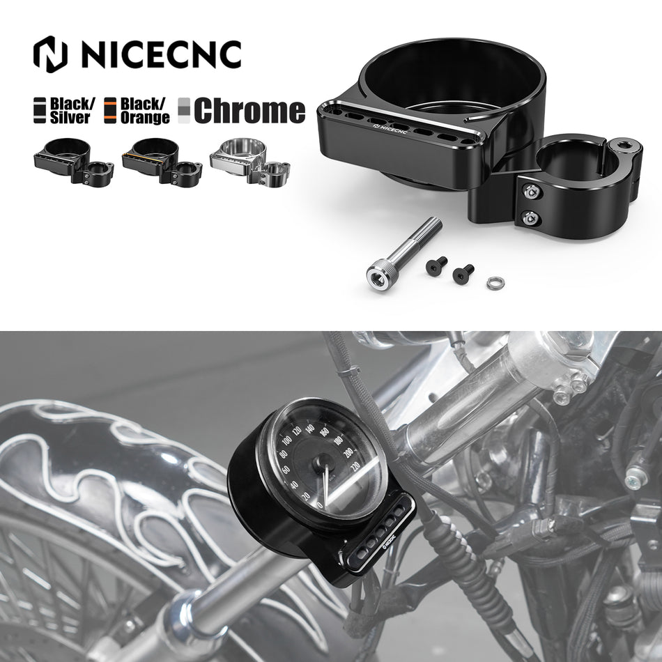 NICECNC Speedo & Indicator Lights Relocation Bracket Kit For Harley Sportster 1200 883 48 72 XL