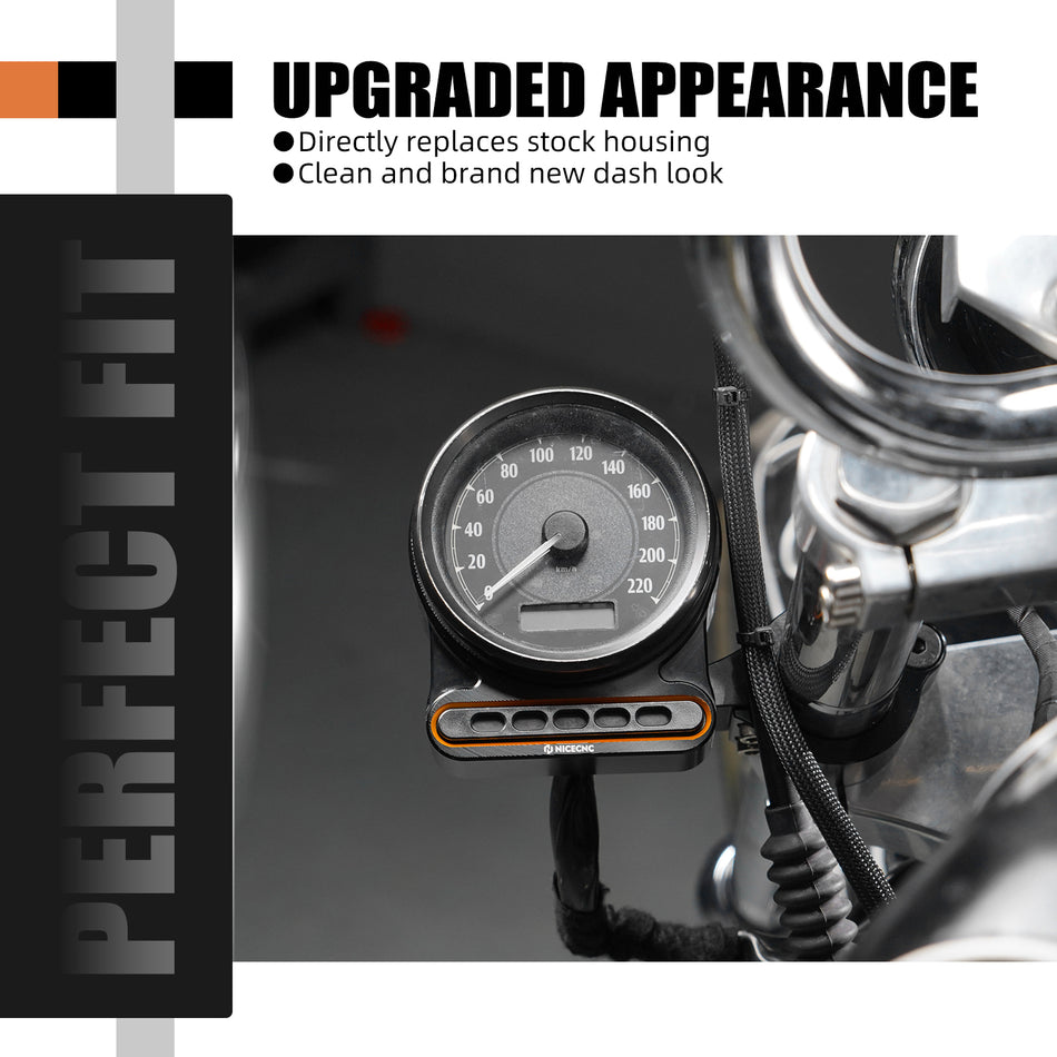 NICECNC Speedo & Indicator Lights Relocation Bracket Kit For Harley Sportster 1200 883 48 72 XL