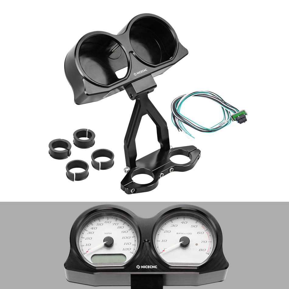 NICECNC Aluminium Gauges Bezel Case Housing Cover for Harley Road Glide FLTRX Special FLTRXS 2015-2023 ST FLTRXST 2022-2023