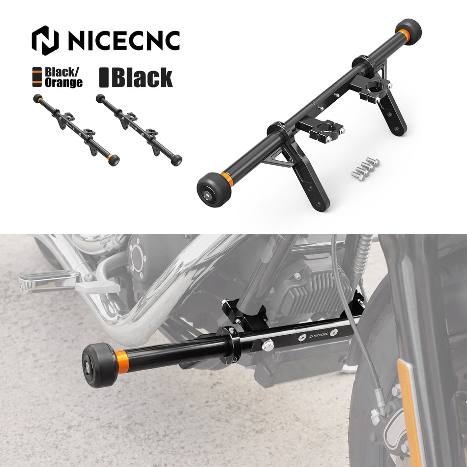 NICECNC Front Crash Bar Engine Guard for Harley Dyna CVO Fat Bob FXDFSE Switchback FLD