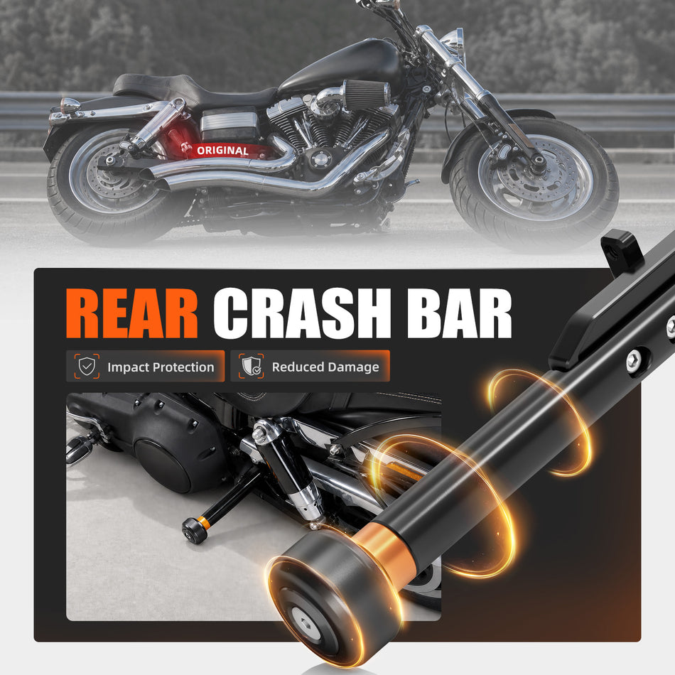 NICECNC Rear Crash Bar/Frame Guard for 2006-2017 Harley Dyna