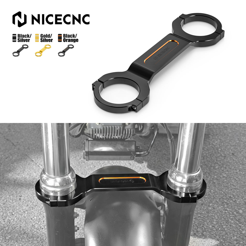 NICECNC Fork Stabilizer Leg Brace for Harley Dyna Fat Bob FXDF 2008-2017 Super Glide FXD 2006-2013