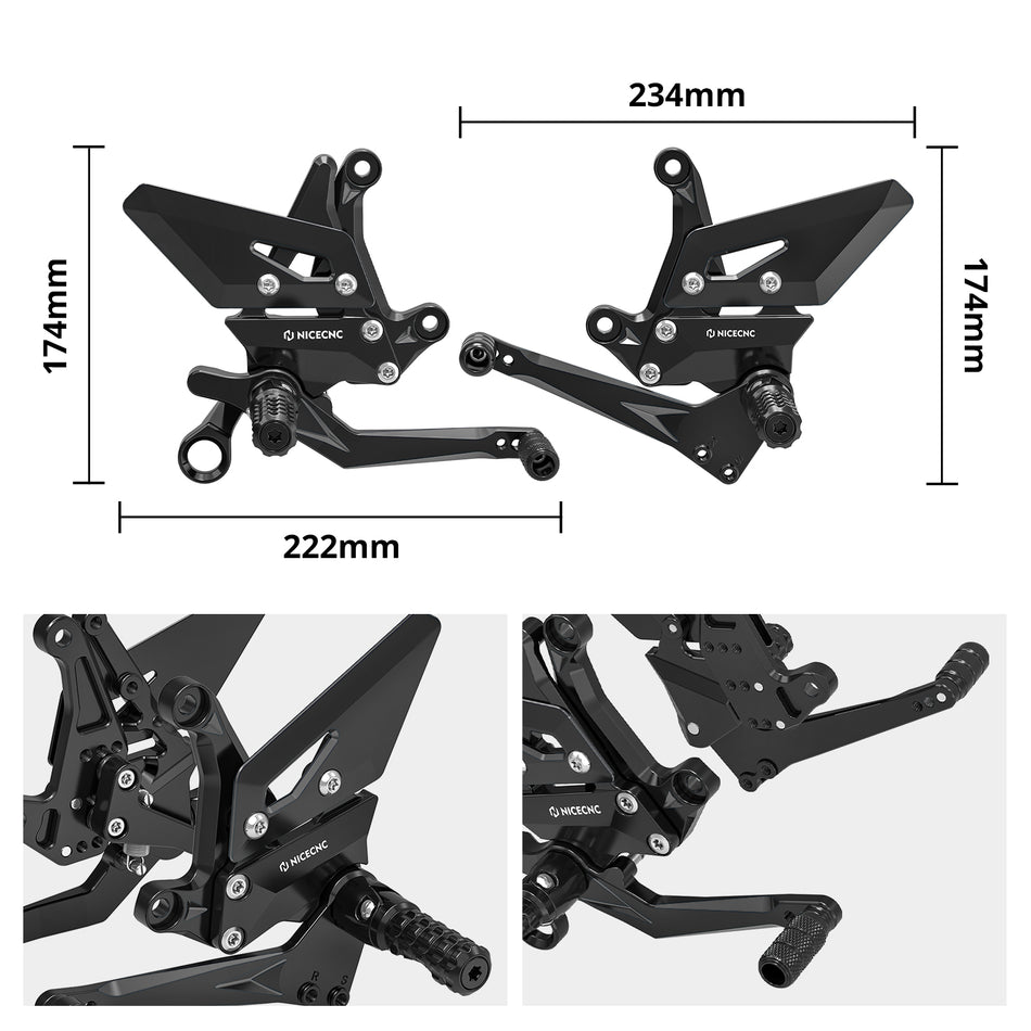 Rearset Foot Peg Kit for KTM 1290 Super Duke R 2020–2024 1390 Super Duke R 2024–2025