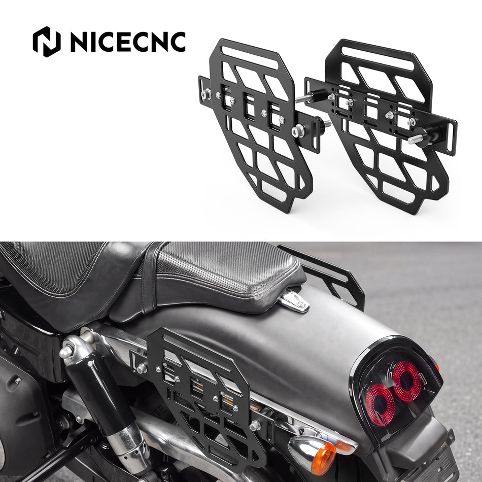 NICECNC Saddlebag Brackets for Harley Davidson Dyna CVO Fat Bob FXDFSE Street Bob Switchback FLD