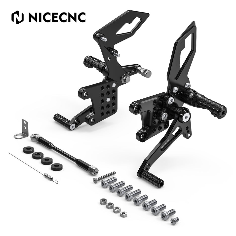 NICECNC Left + Right Rearset Kit For Suzuki GSXR600 GSXR750 GSXR1000 SV650S