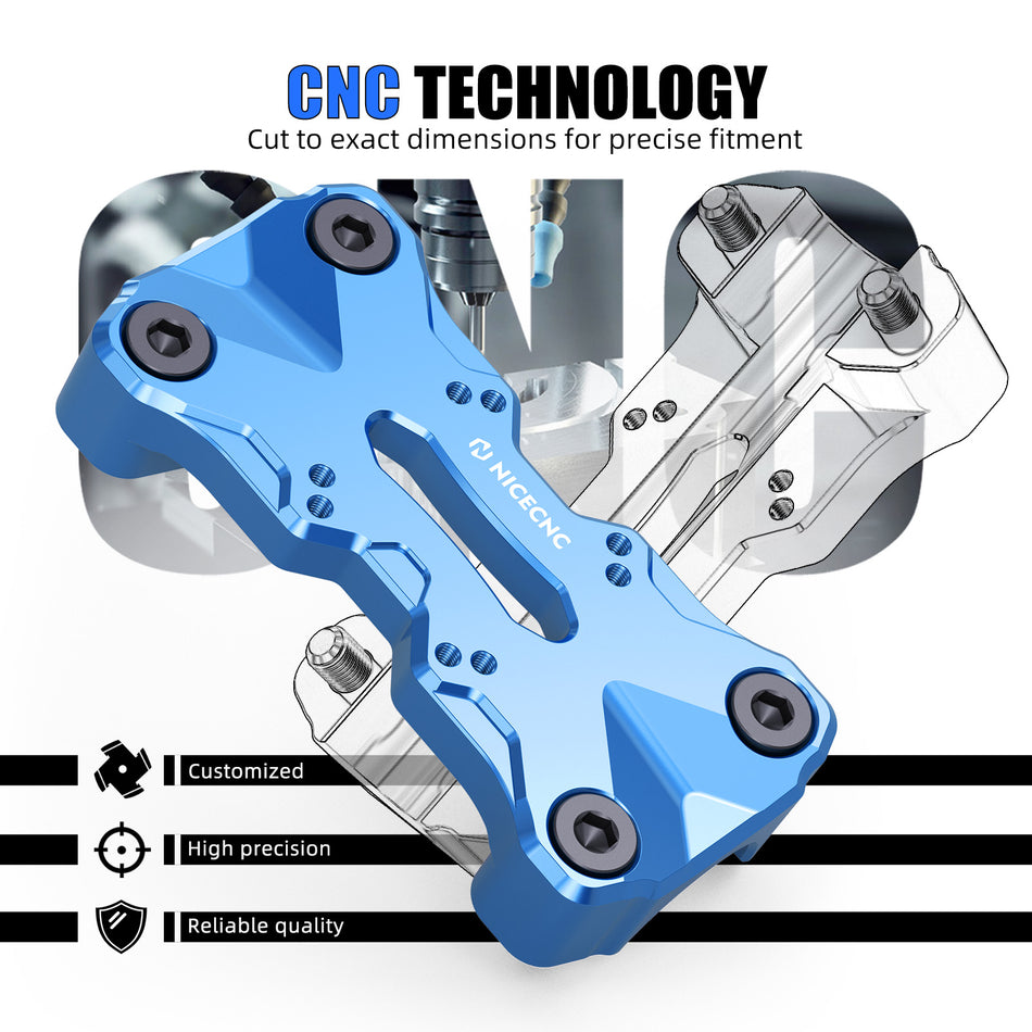 NICECNC Handlebar Top Clamp with AMPS Pattern For Yamaha Tenere 700 /XTZ700 2019-2024