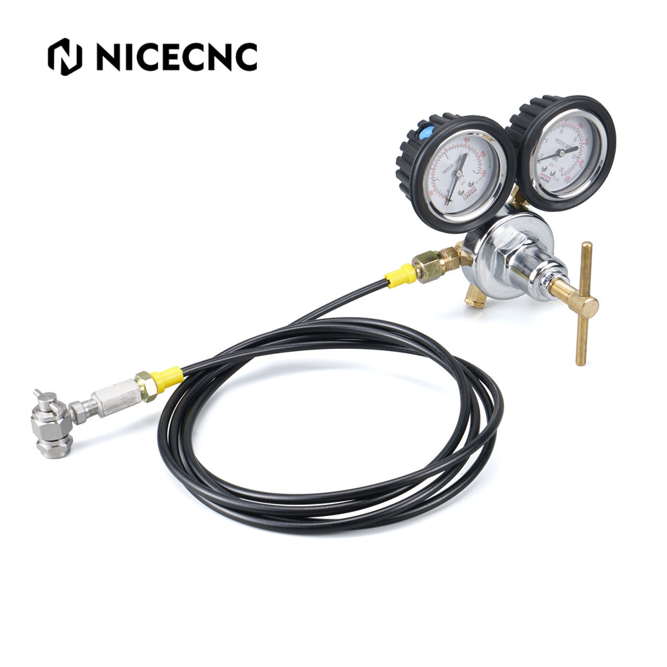 NICECNC Universal Nitrogen Regulator Shock Fill Kit 8' Hose w/ CGA580 Connection