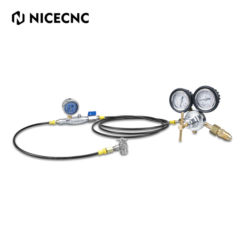 NiceCNC Nitrogen Shock Fill Tool 2" 600psi Gauge For KTM Yamaha Honda Suzuki BMW Aprilia Ducati UTV ATV Motorcycle Off-road Dirt Bike