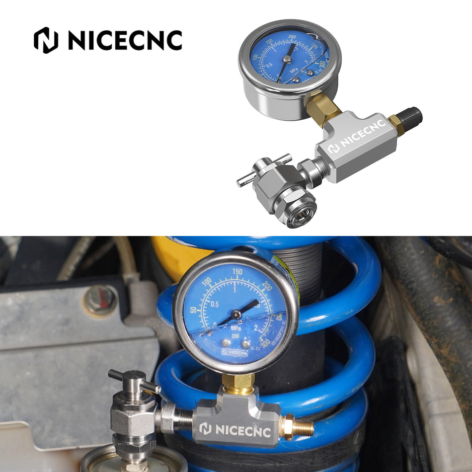 NICECNC 300PSI High Accuracy No Loss Nitrogen Filling Tool Kit For Schrader Valve Shock