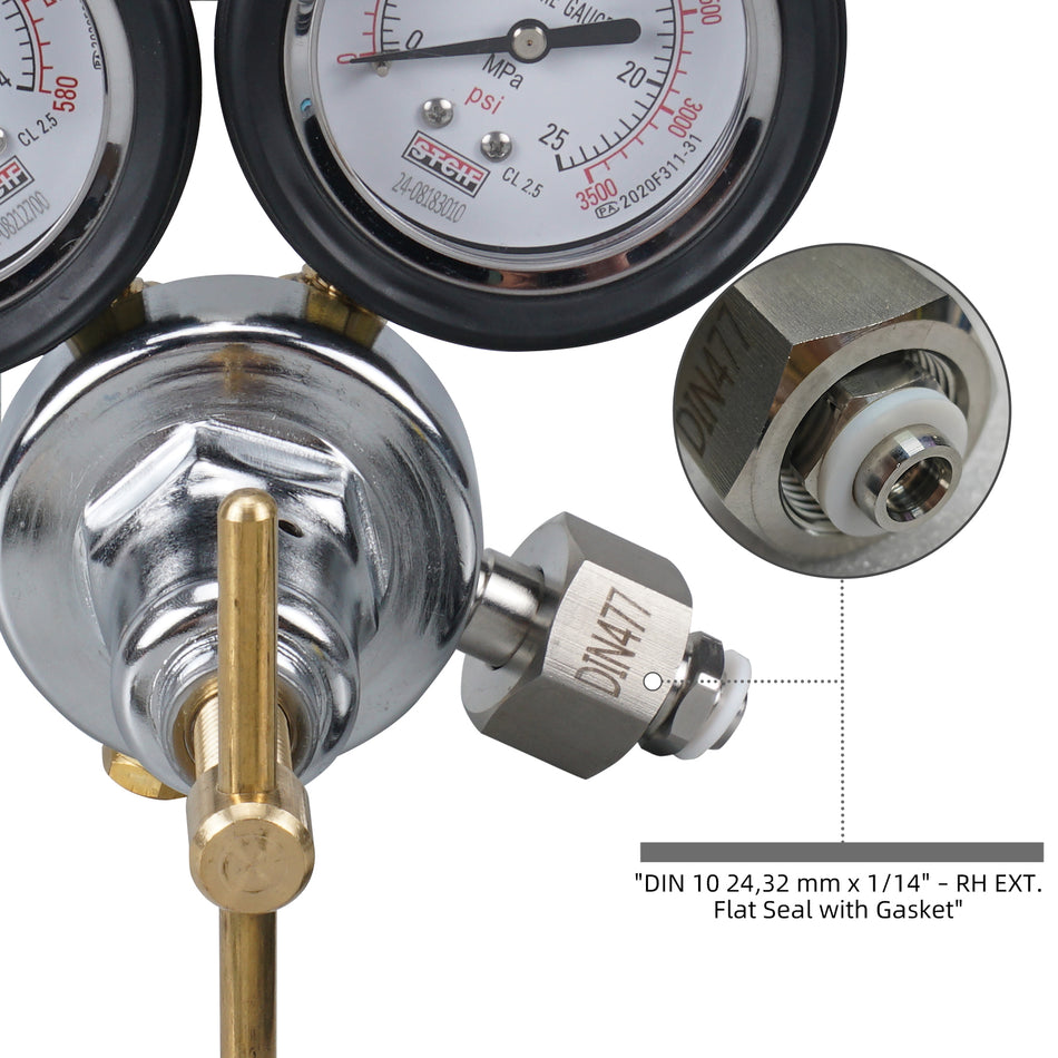 NICECNC Motorcycle ATV UTV Nitrogen Shock Fill Tool with 2" 600PSI Gauge