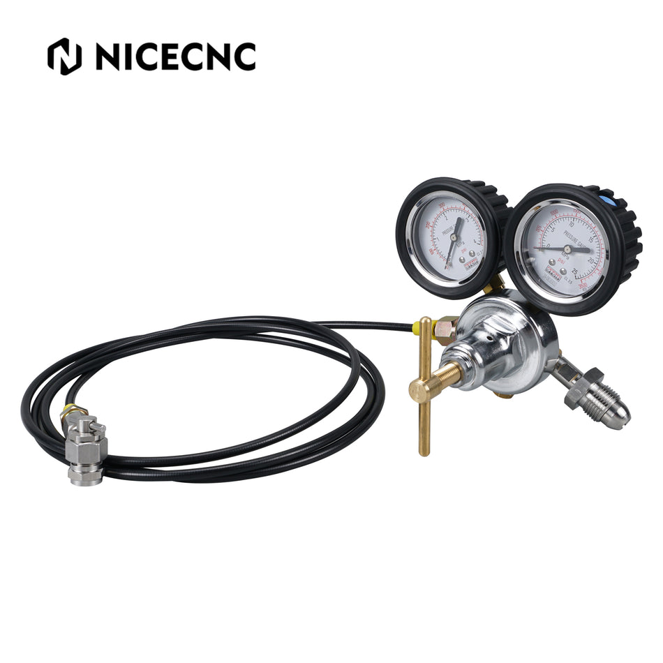 NICECNC Universal Nitrogen Regulator Shock Fill Kit 8' Hose w/ CGA580 Connection