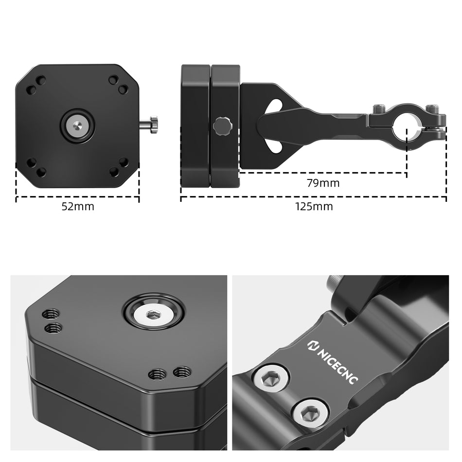 NICECNC 12MM GPS Holder Bar Clamp Bracket Mount For Honda Africa Twin BMW R1200 GS Yamaha Super Tenere XTZ1200