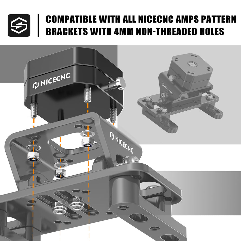 NICECNC Rotatable GPS Mount For 30x38mm AMPS-compatible Mounting bracket