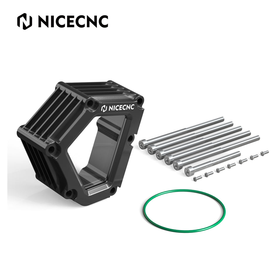 NICECNC Oil Cover For Yamaha YFZ450R 2014-2023, Transparent CNC Billet Aluminum