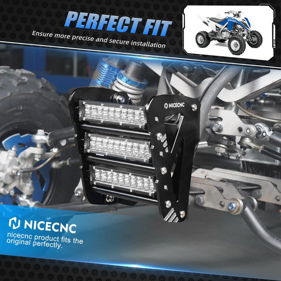 NiceCNC Front Bumper With LED Lights Kit For Yamaha Raptor 700 700R 2013-2024