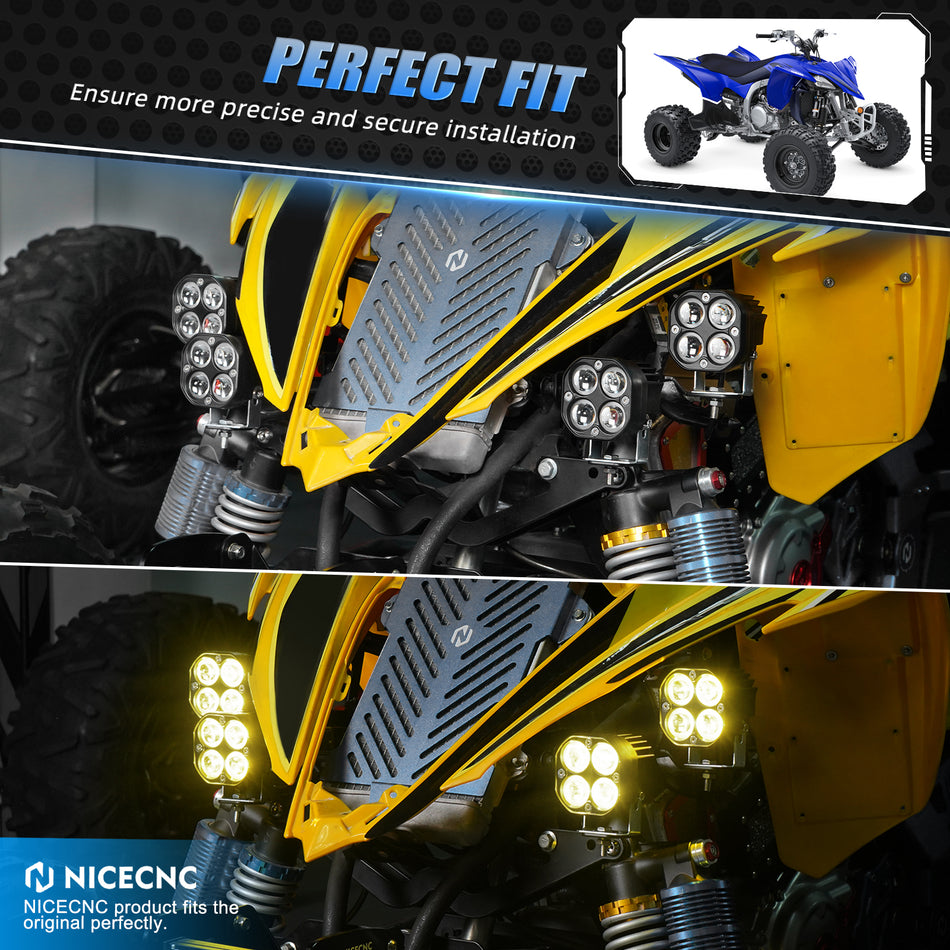 NiceCNC Front Work Lights Headlights For Yamaha Raptor 700 / 700R / 700RSE 2013-2023