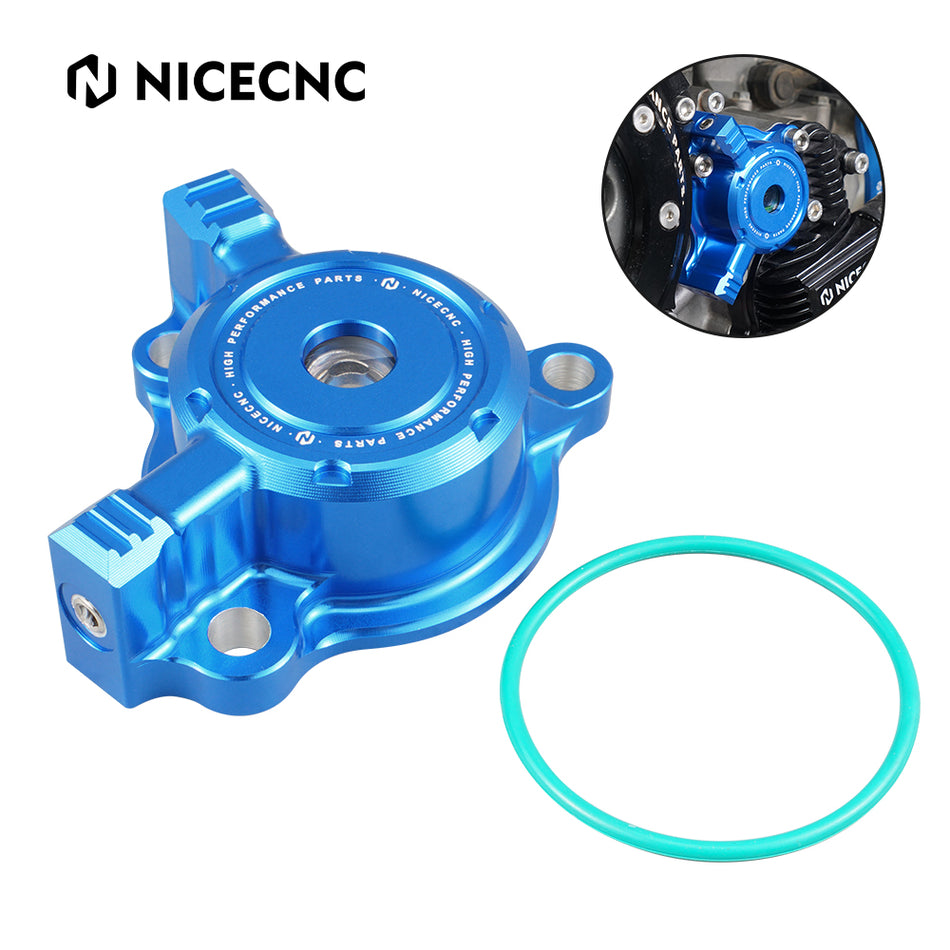 NICECNC Transparent Oil Filter Cover for Yamaha YFZ450R, 6061-T6 Aluminum Alloy CNC Machined