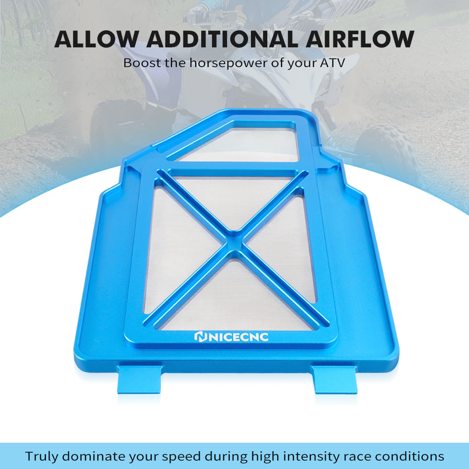 NICECNC Airbox Lid Cover for Yamaha YFZ450R, 6061-T6 Billet Aluminum CNC Technology