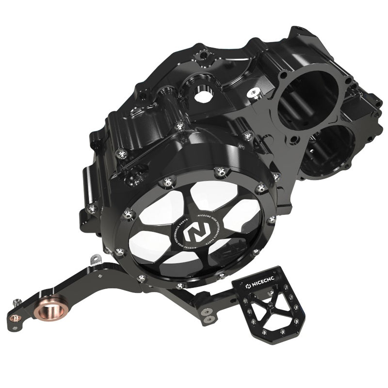 NICECNC for Yamaha Raptor 700 Clutch Crankcase Cover With Clear Window & Brake Pedal Raptor 700 R RSE 2006-2025 1S3-15431-00-00