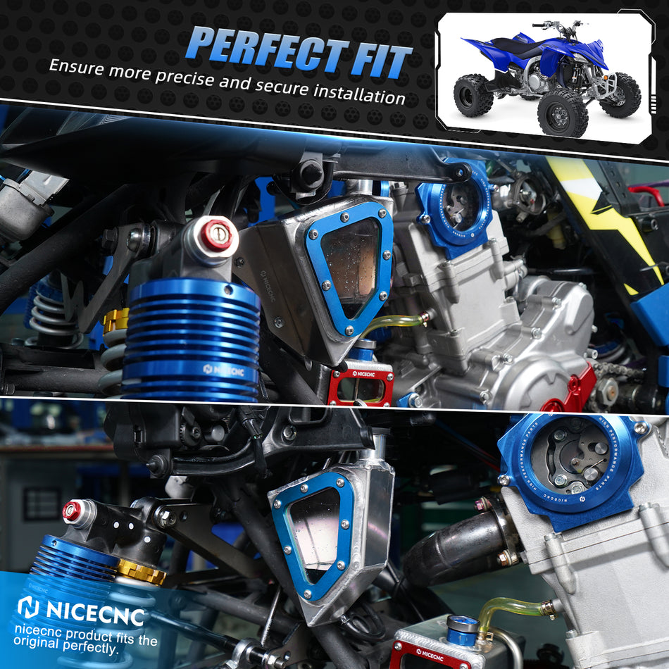 NiceCNC Overflow Coolant Radiator Tank Reservoir For Yamaha Raptor 700 700R 2013-2024