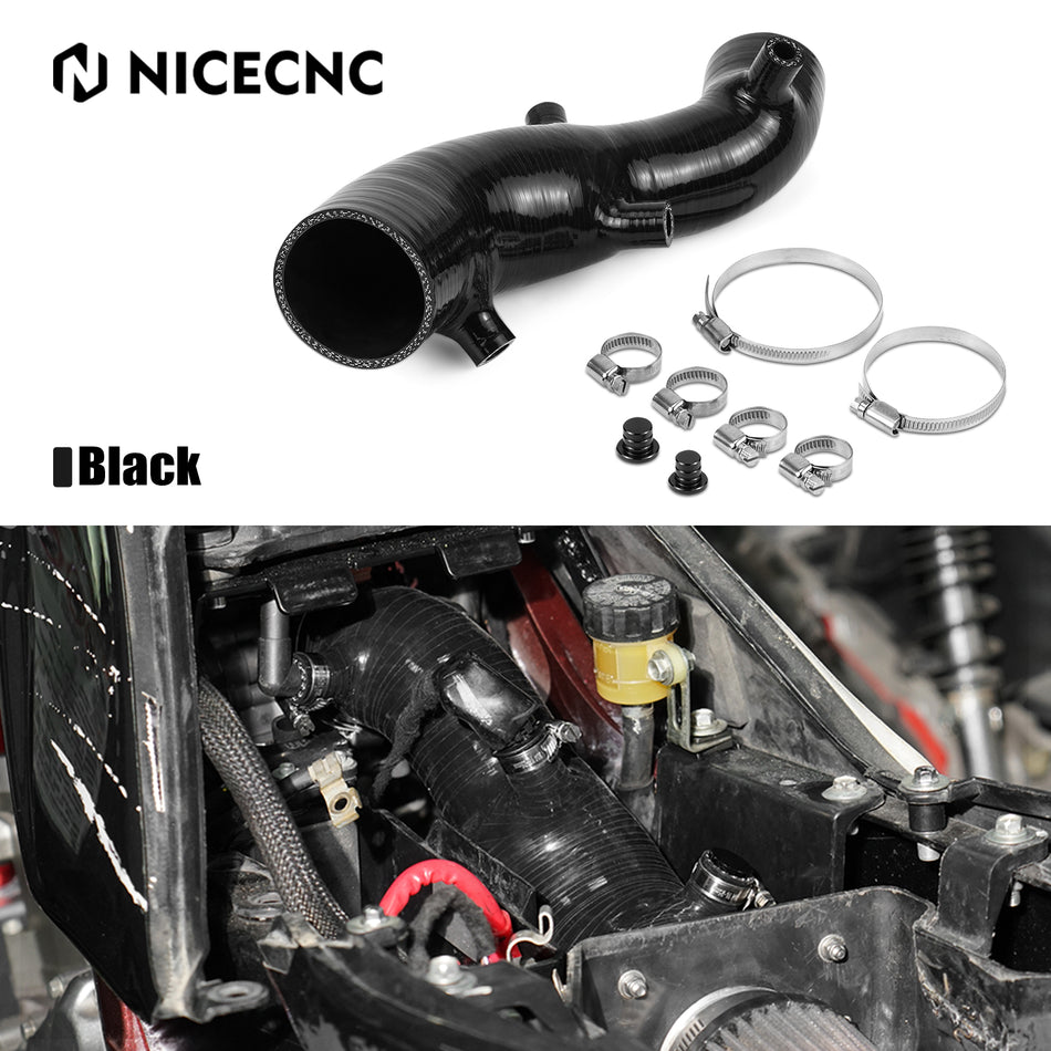 NICECNC ATV Reinforced Silicone Air Intake Hose Kit For Yamaha Raptor 700 / 700R 2009-2026