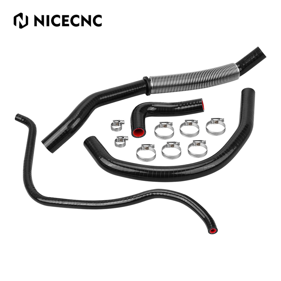 NICECNC ATV Silicone Radiator Hose Kit w/Heat Shield Adapters For Yamaha Banshee 350 1987-2006
