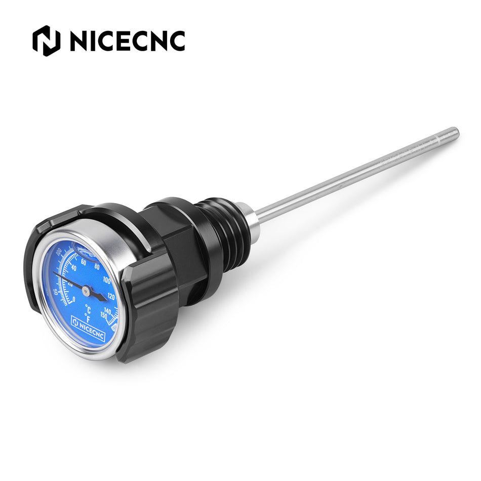 NICECNC ATV Oil Dipstick Lever Plug w/Rotatable Temp Gauge For Yamaha Banshee 350