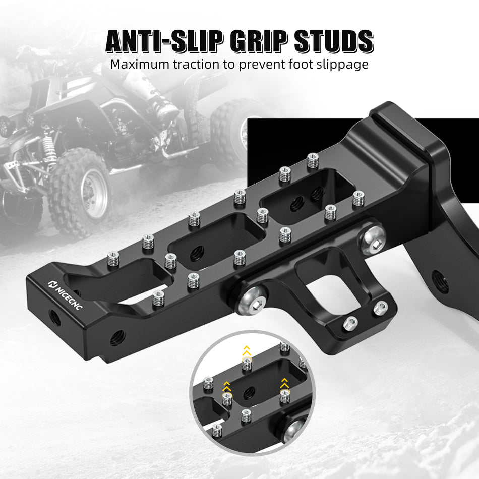 NICECNC ATV Extended Wider Foot Pegs Pedals For Yamaha Banshee 350 1987-2006